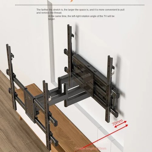 Support Mural Téléscopique pour TV TCL 75/85/98 Pouces T7H, Universel Encadré, Prix d'Usine