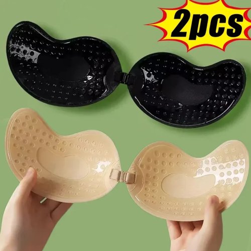 Áo ngực không dây tự dính - Áo lót push-up silicon kèm miếng dán đầu ngực