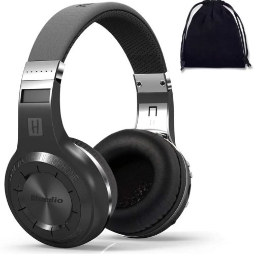Беспроводные наушники Bluedio Turbine H+ Plus Bluetooth 5.0 накладные, с микрофоном, мощным басом и чехлом