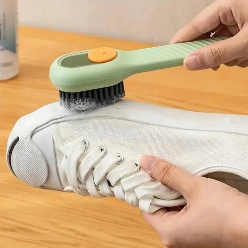 Sikat Sepatu Cair Serbaguna – Bulu Lembut & Pegangan Ergonomis untuk Kamar Mandi, Dapur & Laundry