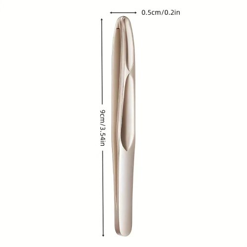 Pinset stainless steel 9 cm - ujung miring presisi untuk mencabut alis dan bulu wajah