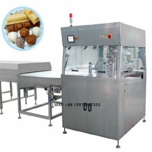 Máquina profissional comercial de revestimento de chocolate para bolachas de wafer