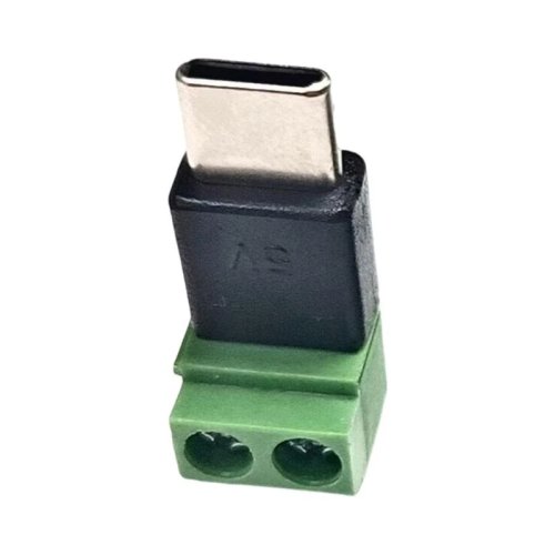 Adaptor USB-C male ke 2 pin 5V tanpa solder — konverter pengisian untuk smartphone dan tablet