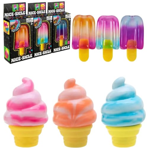 Schylling Cube Sensory Squishy — мʼяка сенсорна іграшка у формі морозива, антистрес фіджет, колекційна, для дітей та дорослих