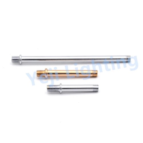 Ống ren sắt M6 (ren ngoài) cho đui đèn/đế ốp trần, phụ kiện đèn phong cách retro mạ vàng chrome, dùng tự lắp (DIY)