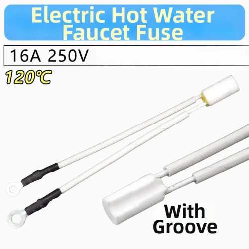 16A 250V 120°C 온도 퓨즈 전기 수도꼭지용 온도 보호기, 8mm 슬림 프로파일, 홈 디자인
