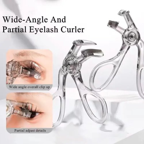 Pengeriting bulu mata dual dengan sisir — klem lebar & parsial, tahan air, hasil lentik natural tahan lama, cocok pria & wanita