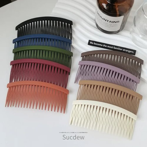 หวีสไตล์ French Twist แบบด้านข้าง ผลิตจากพลาสติก 23 ซี่ สำหรับผมบาง 4 สี