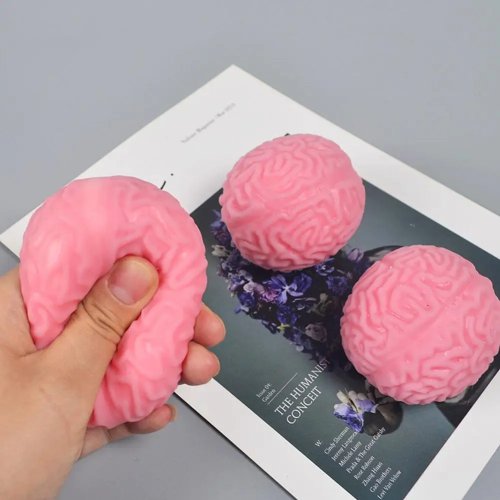 Антистресс-мяч в форме мозга — squishy для снятия тревоги, фиджет-игрушка для взрослых и детей (СДВГ/аутизм), средство для расслабления рук, сувенир для вечеринок