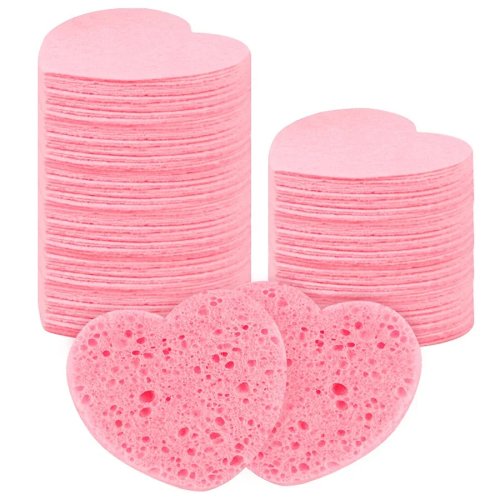 5er-Pack komprimierte Zellulose-Gesichtsschwämme – Reinigung, Peeling, Make-up-Entfernung und Porenmassage