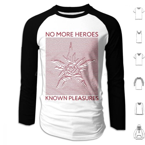 Sweat com capuz algodão manga comprida 'Known Pleasures' — estampa No More Heroes