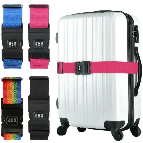 Adjustable Luggage Straps – Strong Elastic Security Belts for Suitcases, Travel Baggage Straps