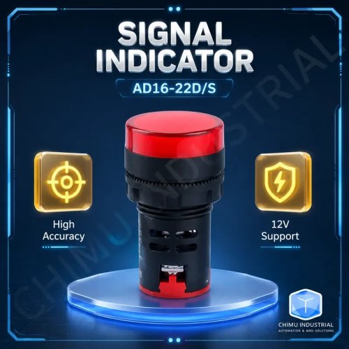 CHIMU AD16-22DS Voyant LED 22mm, Multicolore (Rouge/Vert/Jaune/Bleu/Blanc), DC