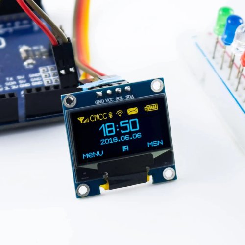 Модуль OLED-дисплея 0,96 дюйма I2C 128x64 SSD1306 3.3-5V синий/жёлтый/белый для Arduino ESP32 ESP8266