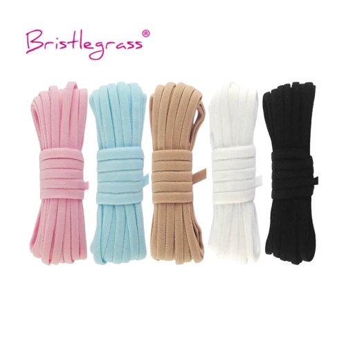 Platte elastiek 5mm nylon BRISTLEGRASS voor mondmaskers en naaien, 2/5/10 yards