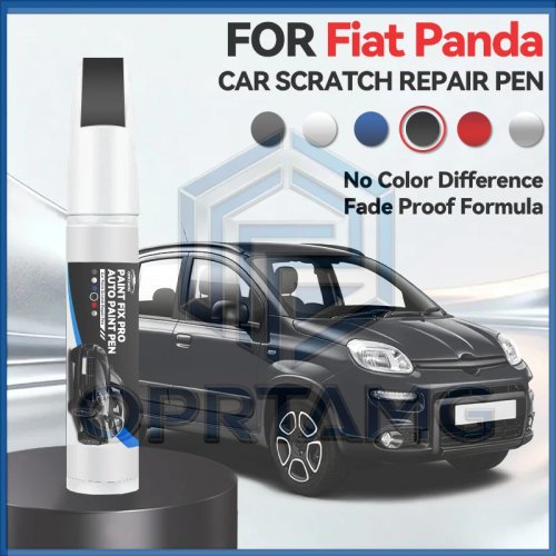 Pluma Reparadora de Pintura para Auto, Removedor de Rayones, Touch Up para Fiat Panda 1990-2026, Accesorios DIY, Negro/Blanco