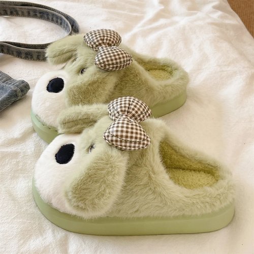 Slipper Rumah Wanita Winter – Tebal, Anti Selip, Bulu Halus, Bahan EVA Lembut, Desain Lucu