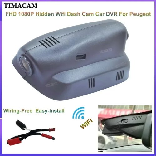 Dashcam TIMACAM para Peugeot 308 208 3008 2008 508 206 307, Full HD 1080P, WiFi, instalación fácil