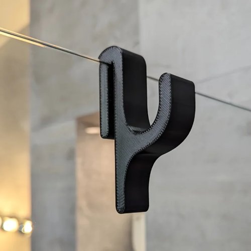 Gancho de toalla 3D para puertas de ducha de cristal de 8 mm, perchero de baño para ropa, toallas y albornoces