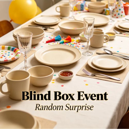 Blind Box Aksesoris Meja Rumah Acak, Perlengkapan Makan Eksklusif Misterius untuk Mempercantik Dapur dan Meja Makan Anda