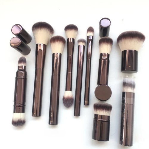 1 pieza de brochas de maquillaje profesionales HG Pro con mango de metal – polvo, contorno, rubor, iluminador, bronzer, con caja