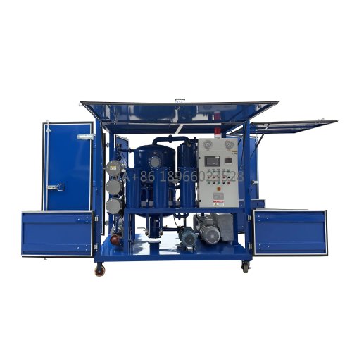 Nieuwe TOP Volledig automatische dubbeltraps vacuüm transformatorolie-waterafscheider ISO/CE gecertificeerd, debiet 6000L/u, 380V