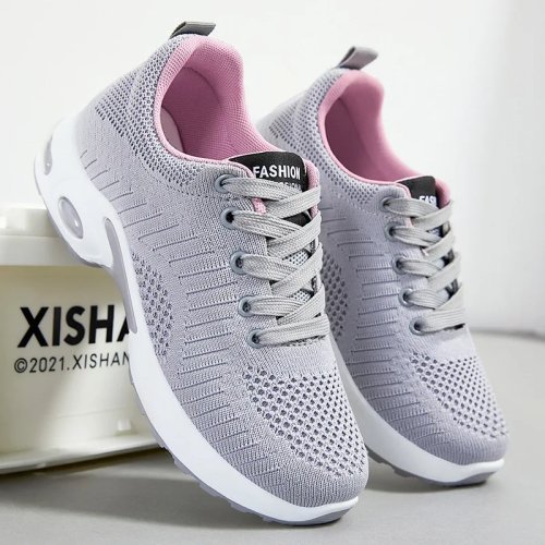 Zapatillas de running para mujer, tallas grandes, con amortiguación de aire, transpirables, deportivas y cómodas