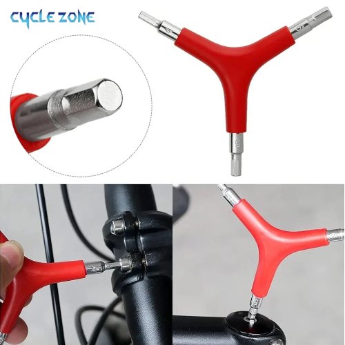 Llave hexagonal tipo Y de 3 vías 4/5/6mm para reparación de bicicletas, llave allen de tres puntas, accesorios para bicicleta de montaña