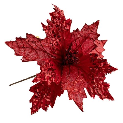 Adorno para Árbol de Navidad - Flor de Pascua, decoración festiva duradera y versátil