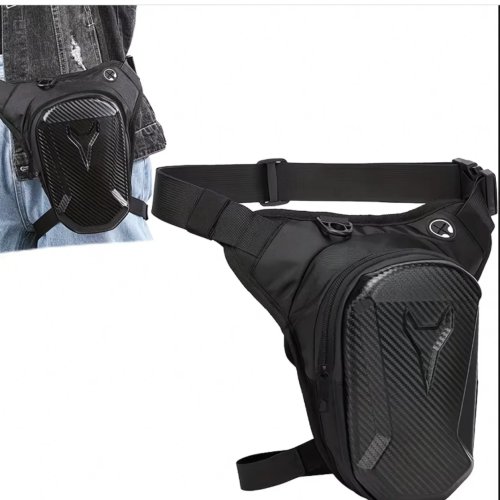 Bolsa de pierna para moto impermeable - Riñonera y bandolera para conductor, motociclista, motocross