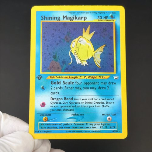 12 piezas/DIY Cartas de Pokémon Vintage de la colección Neo Revelation, con Holo y Shining de Magikarp, Gyarados, Porygon, Misdreavus, Magneton y Entei