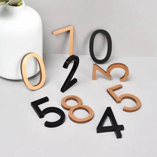 Số Nhà Acrylic 3D Dán Tự Dính, Bảng Số Cửa Tự Dính, Bảng Địa Chỉ Ngoài Trời Cho Nhà, Văn Phòng, Khách Sạn