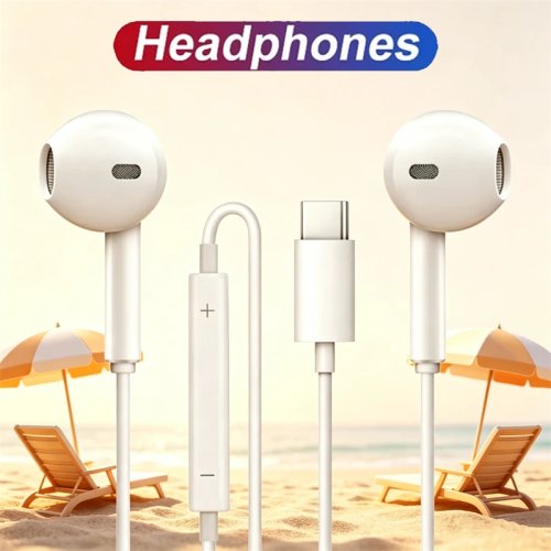 หูฟังในหูแบบมีสาย พร้อมตัดเสียงรบกวน เสียงรอบทิศทาง HiFi 3.5 มม./Type-C สำหรับเล่นกีฬาและเกม