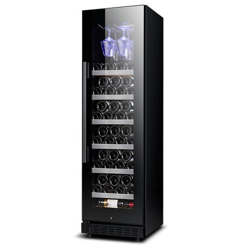 Arrefecedor de vinho 150L moderno com porta de vidro – Frigorífico elétrico de compressor, de pé