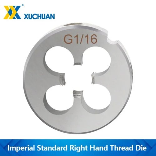 Set di filiere XUCHUAN, filetto destro per lavorazione metalli - Misure G1/16-28, G1/4-19, G1/2-14, G1-3/4-11, G2-11