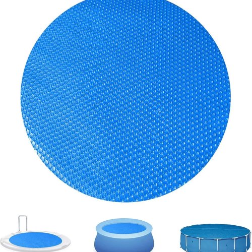 15FT Runde Solar-Poolabdeckung, PE Dicke Bubble-Isolierdecke für Oberirdische und Eingelassene Pools, Whirlpool