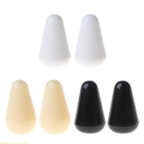 6 pzas Tapas para palanca de selector de guitarra de 3 vías, 4mm plástico