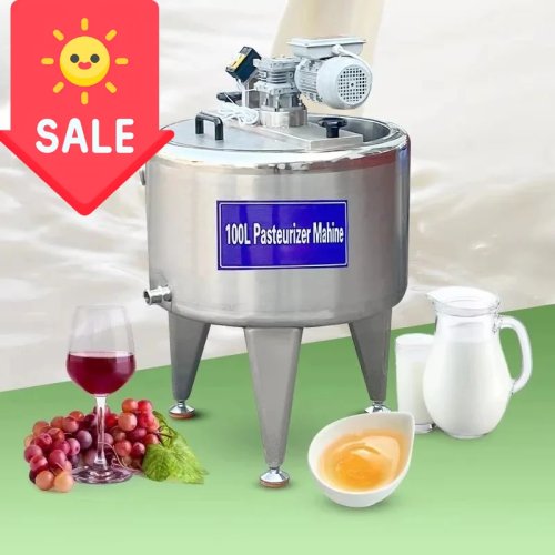 Tanque de pasteurização de leite em aço inoxidável – Pasteurizador comercial para processamento de laticínios, qualidade alimentar, aquecimento e arrefecimento