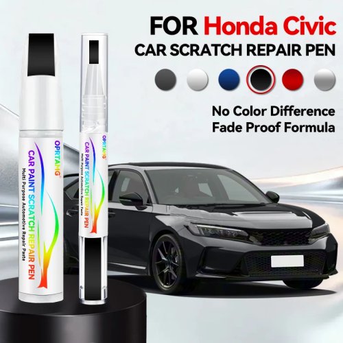 Penna per ritoccare la vernice auto, rimuove graffi, fai da te, accessorio per Honda Civic – Blu B593M, Bianco NH578, Argento NH830N, Bianco