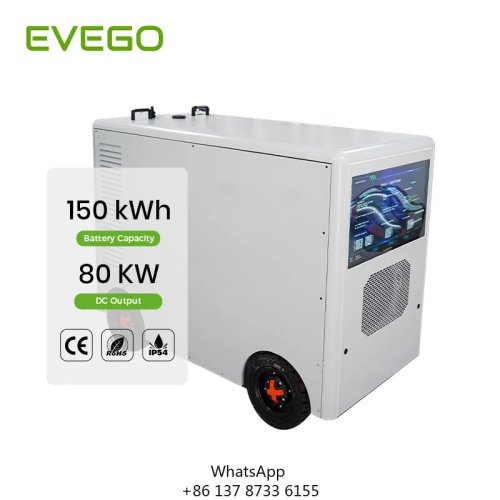 EVEGO Sistema portátil de armazenamento de energia de 200kWh com ecrã tátil de 7 polegadas, carregador móvel para carros elétricos, garantia de 2 anos