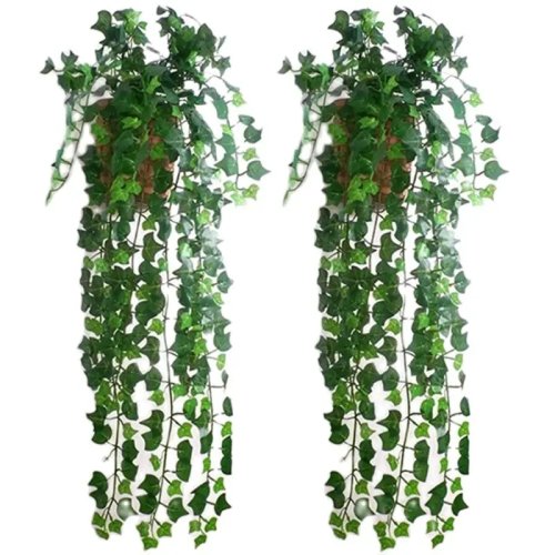 1pc Untaian Daun Ivy Artificial Tanaman Rambat Dekorasi Dinding Gantung Rumah Kantor