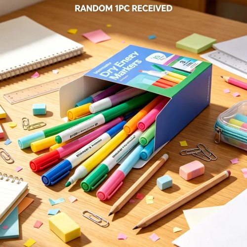 Caja misteriosa de artículos de papelería variados - Marcadores, plumas de gel, lápices de colores, útiles escolares y de oficina, regalo sorpresa