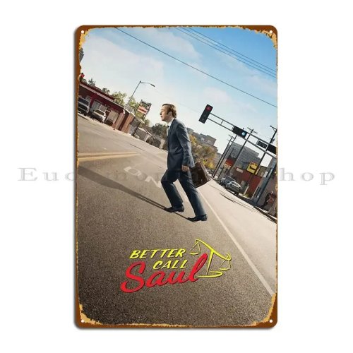 Insegna in metallo Better Call Saul - Decorazione personalizzabile per casa o bar
