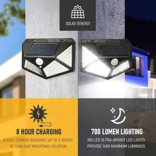 Lámpara solar multifuncional para exterior decoración de jardín, foco LED impermeable con sensor de movimiento