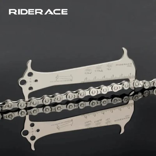 Indicador de desgaste de cadena para bicicleta, calibrador de cadena de acero inoxidable para montaña y carretera