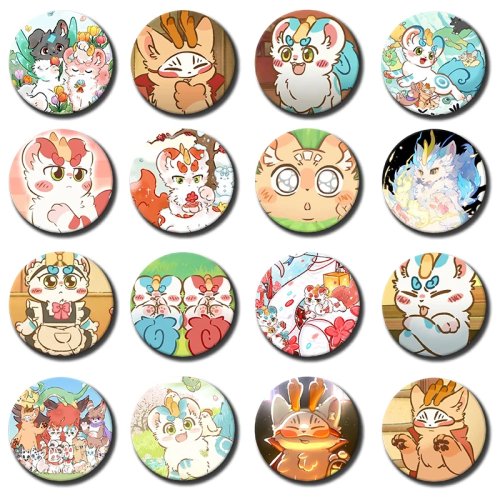 Broches Adorables Animaux Anime Fabulous Beasts Épingles à Revers Accessoires de Mode pour Vêtements Sac Cadeau