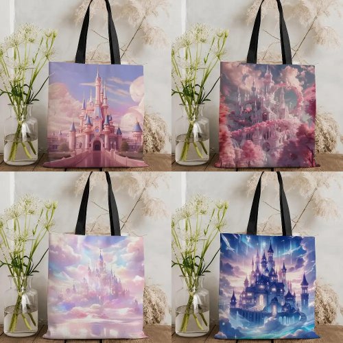 Schöne rosa Schloss-Aufbewahrungstasche, Geschenk für Mädchen, Wochenend-Geschenk