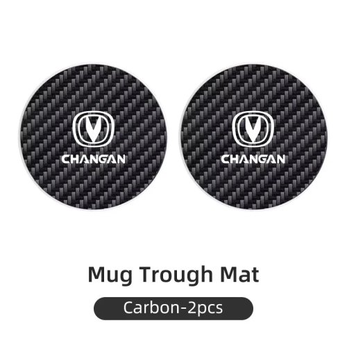 2 ชิ้น ที่รองแก้วคาร์บอนไฟเบอร์สำหรับ Changan CS55 Plus CS75 Plus CS35 ALSVIN S07 S05 Plus UNI-V อุปกรณ์เสริมรถยนต์