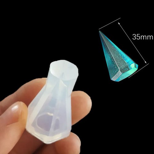 Diamond Pendant Silicone Mold for Jewelry Making, Resin Epoxy UV Mold, Craft Tool