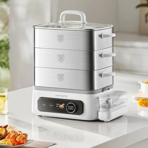 Nồi hấp điện đa năng 3 tầng inox, dung tích lớn, nồi hấp rau củ